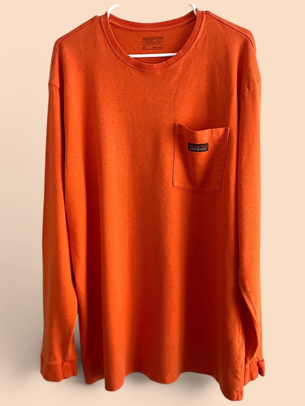 Patagonia MENS Long Sleeve Pocket Tee Hemp Organic Cotton Sty 53385 XL